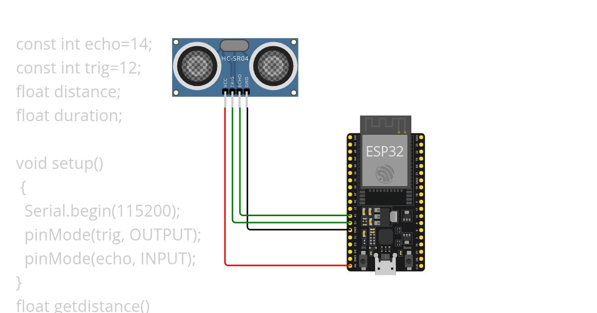 distance ultrasonic sensor simulation
