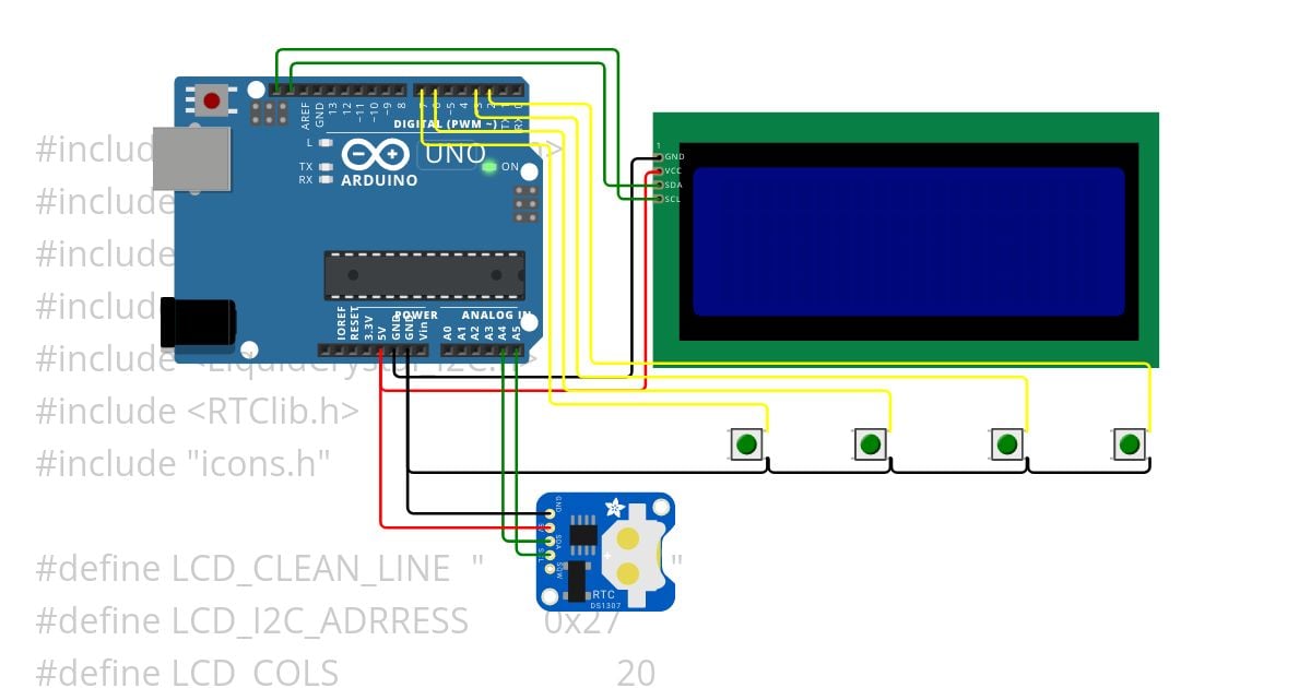 Test_LCD_I2C simulation