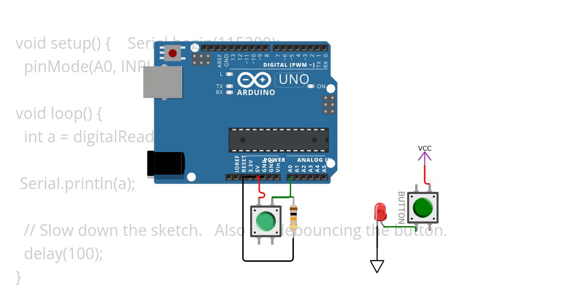 Button, + R ardu simulation