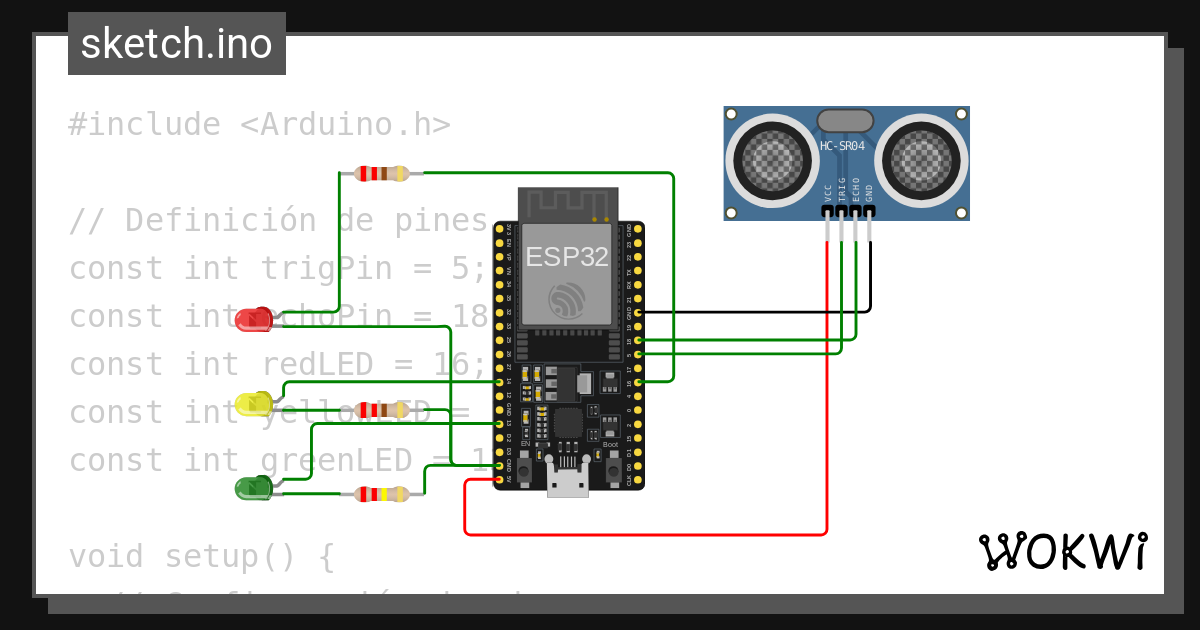 traffic ligths - Wokwi ESP32, STM32, Arduino Simulator