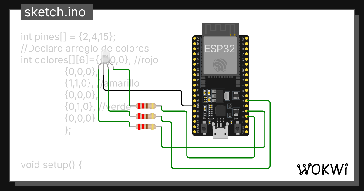 led rgb - Wokwi ESP32, STM32, Arduino Simulator