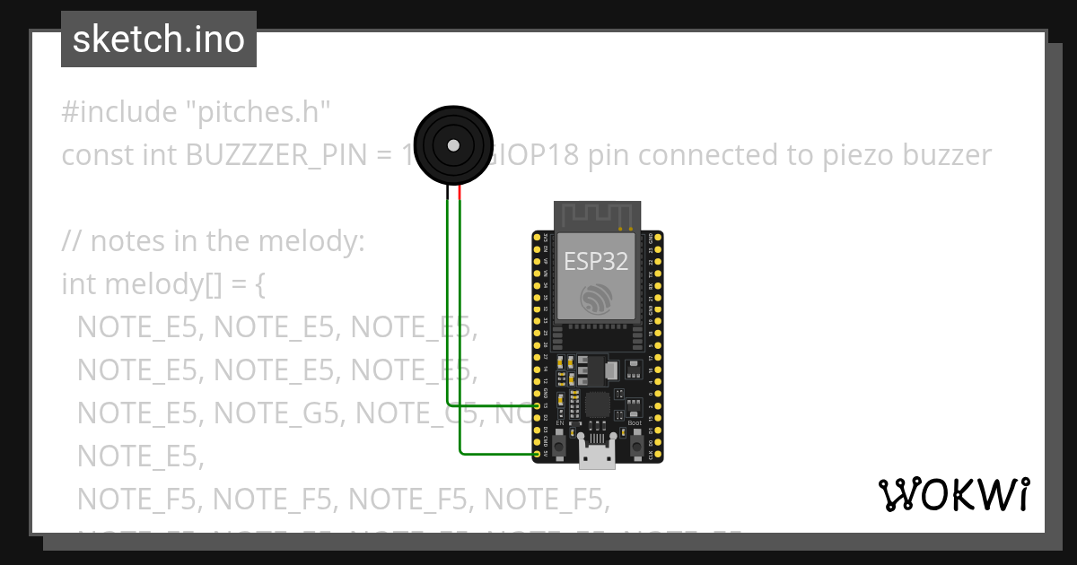 Buzzertone wokwi esp32 stm32 arduino simulator