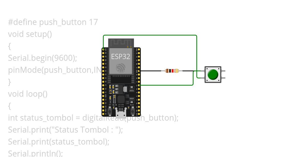 ESP32 PushButtom1 simulation