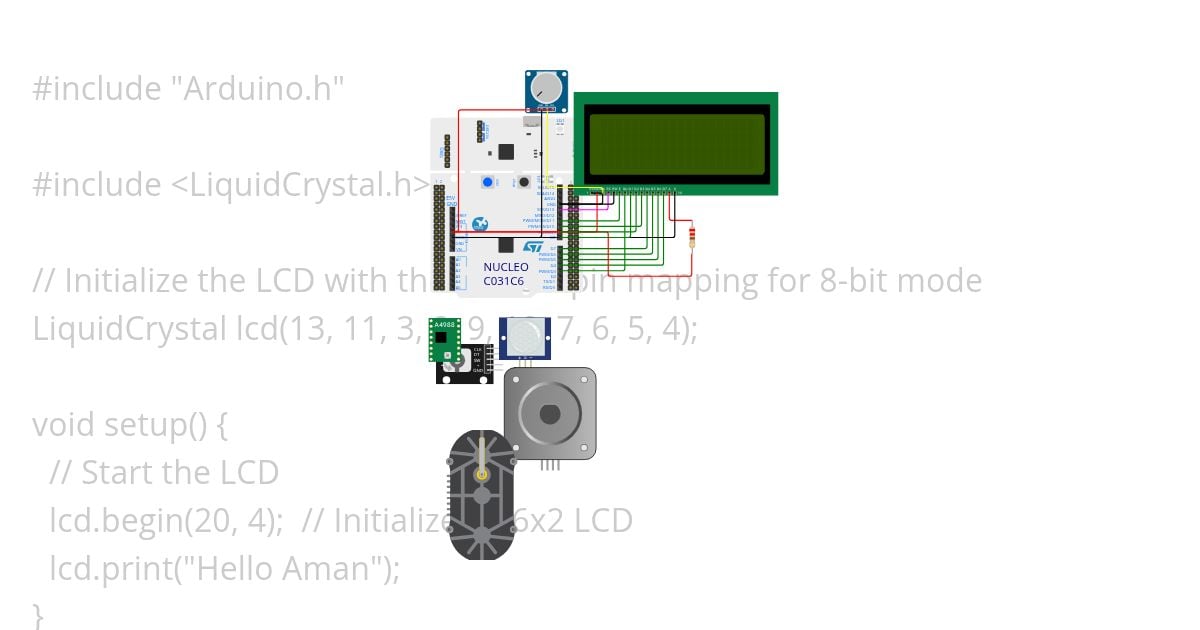 LCD without I2C simulation