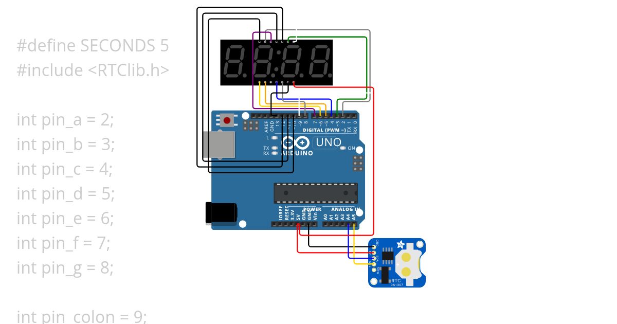 7-seg digital clock  simulation