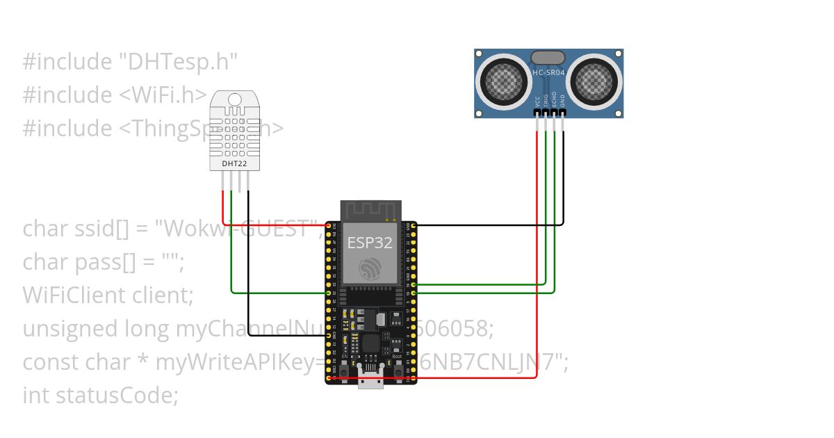 ultrasonic with thinspeak simulation