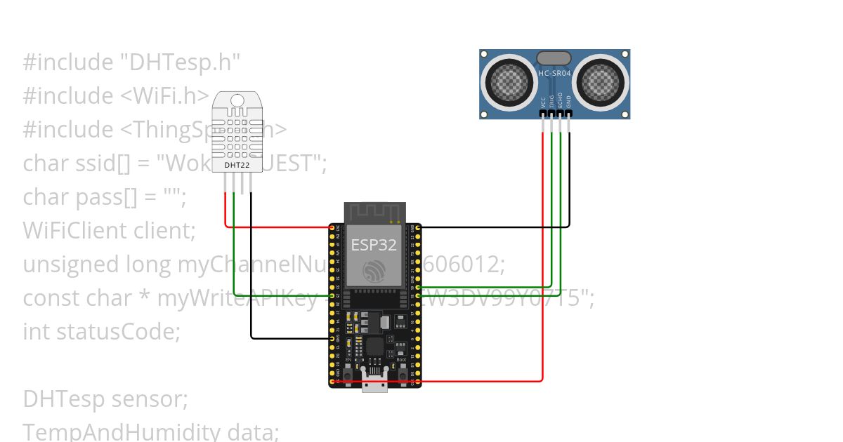 ultrasonic with thinspeak simulation