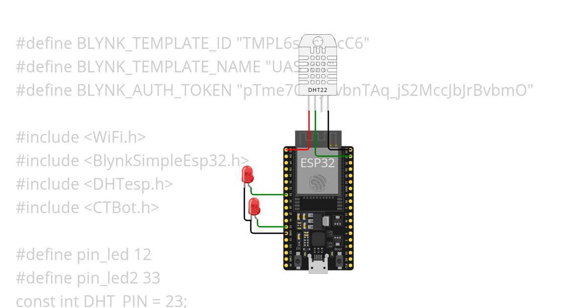esp32 ke blynk dan telegram - ctbot failed simulation