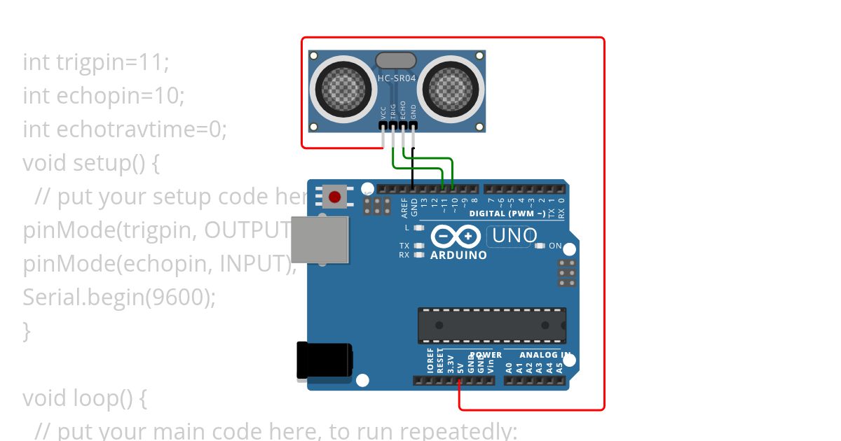 HC SR04 Sensor simulation
