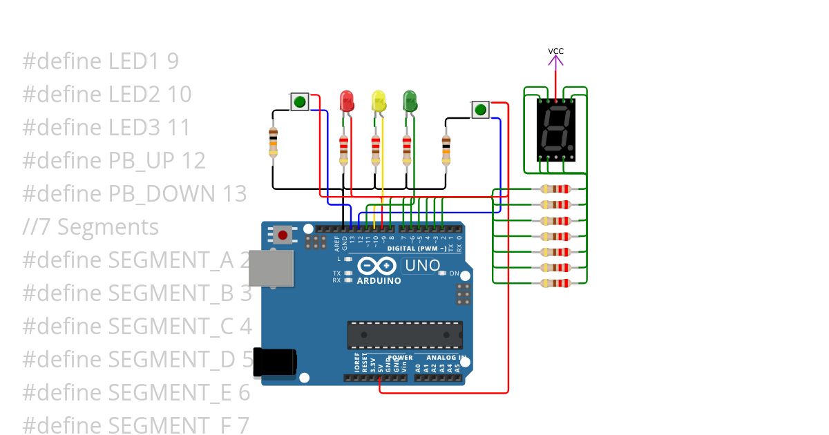 LED + 7 Segments Copy simulation