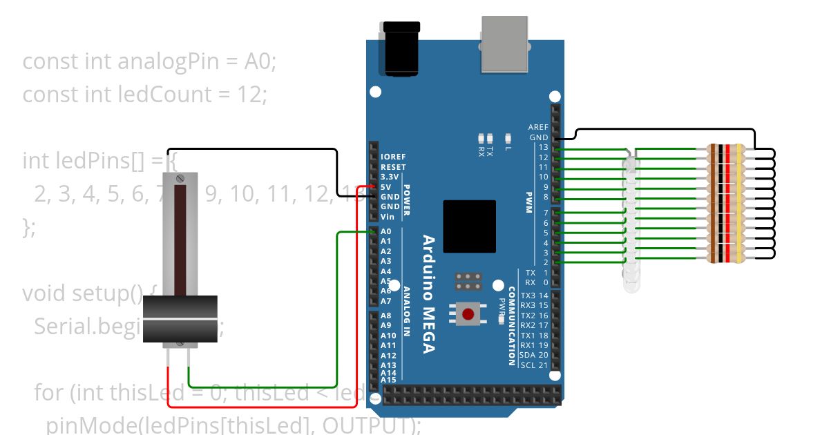 Multi LED slide control 01 (Working) simulation