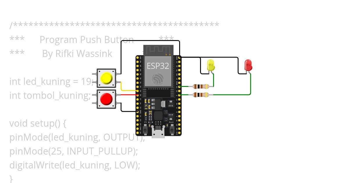 Pertemuan ke 2 Program Push Button  simulation