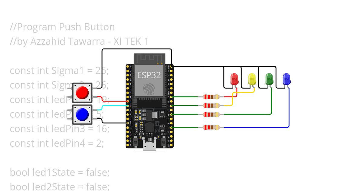 Push Button Project - Azzahid Tawarra L.P simulation