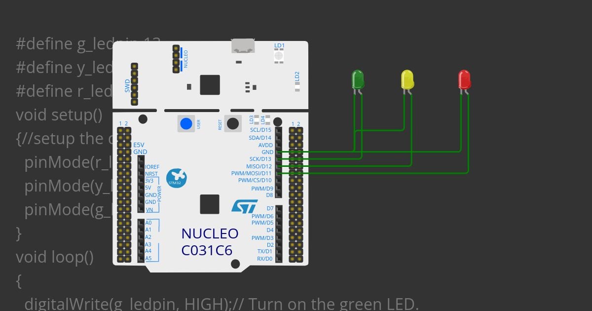 Traffic Light LEDs - Arduino 