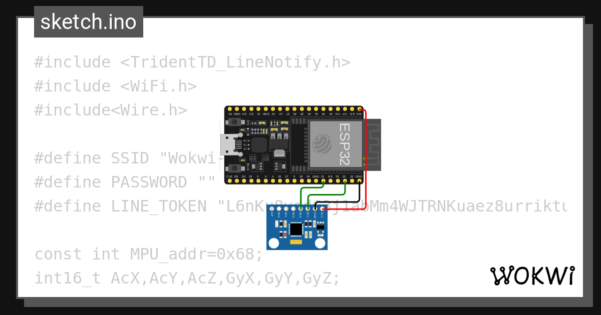 Line notify wokwi esp32 stm32 arduino simulator