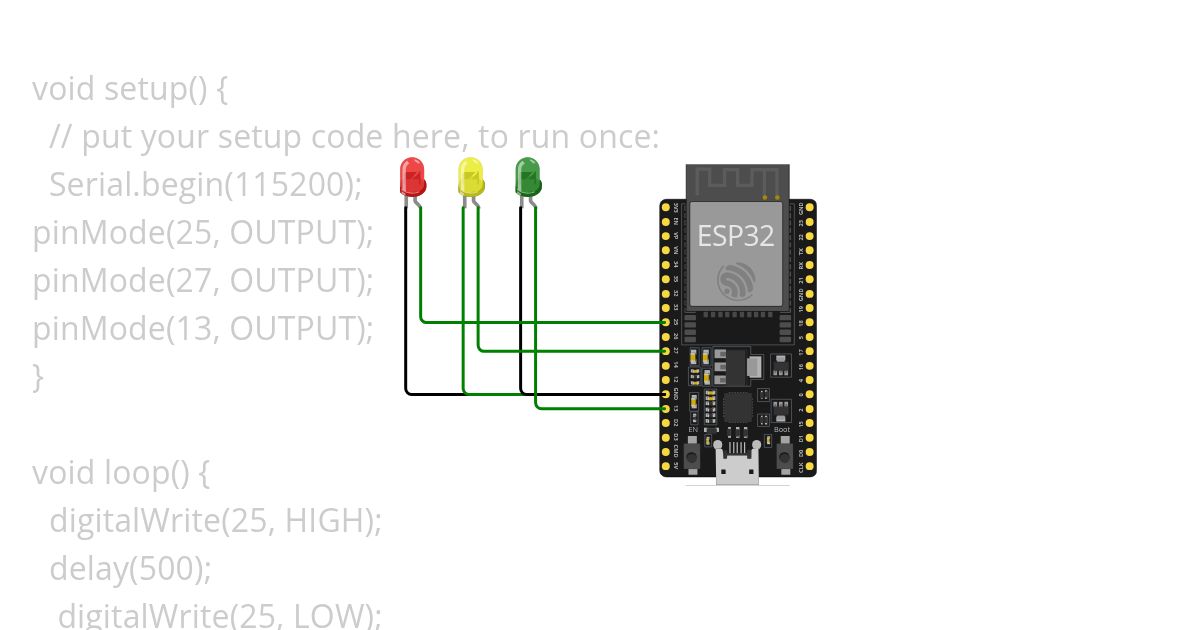 led taffic light  simulation