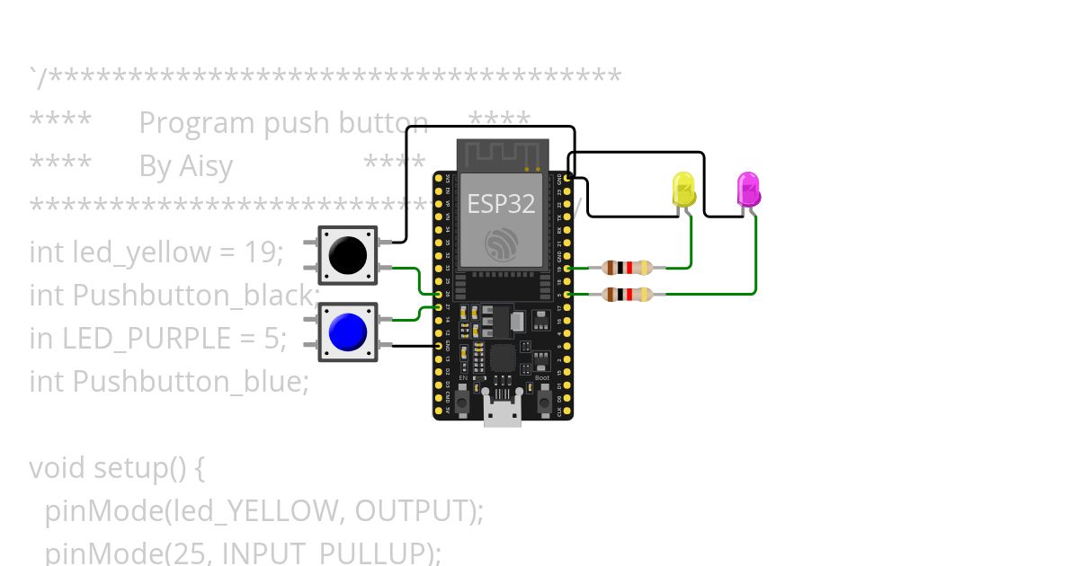 Kontrol 2 lampu PUSHBUTTON Copy (3) simulation