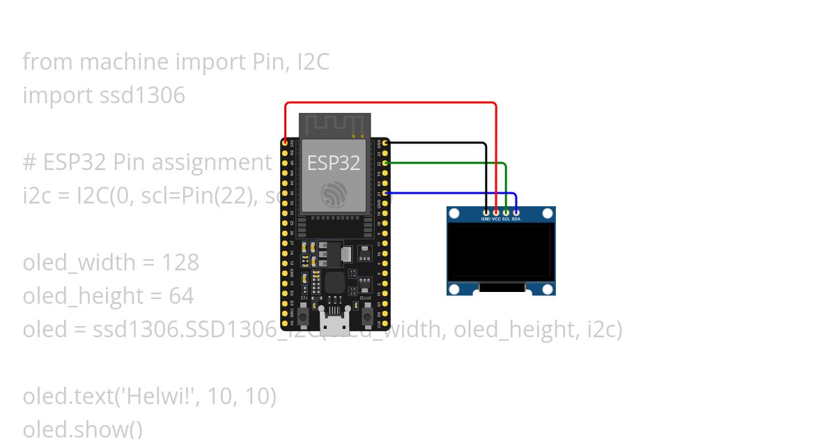 esp32-micropython-ssd1306 Copy simulation