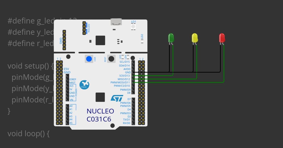 Traffic Light LEDs - Arduino - Template Copy