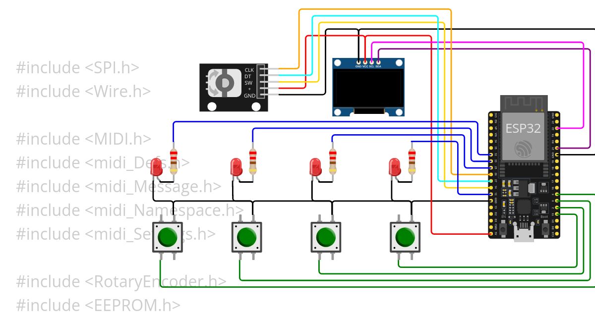 4 foots esp 32 led simulation