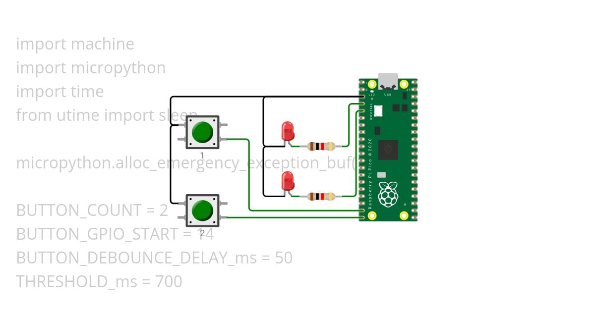 Debouncer for MicroPython simulation