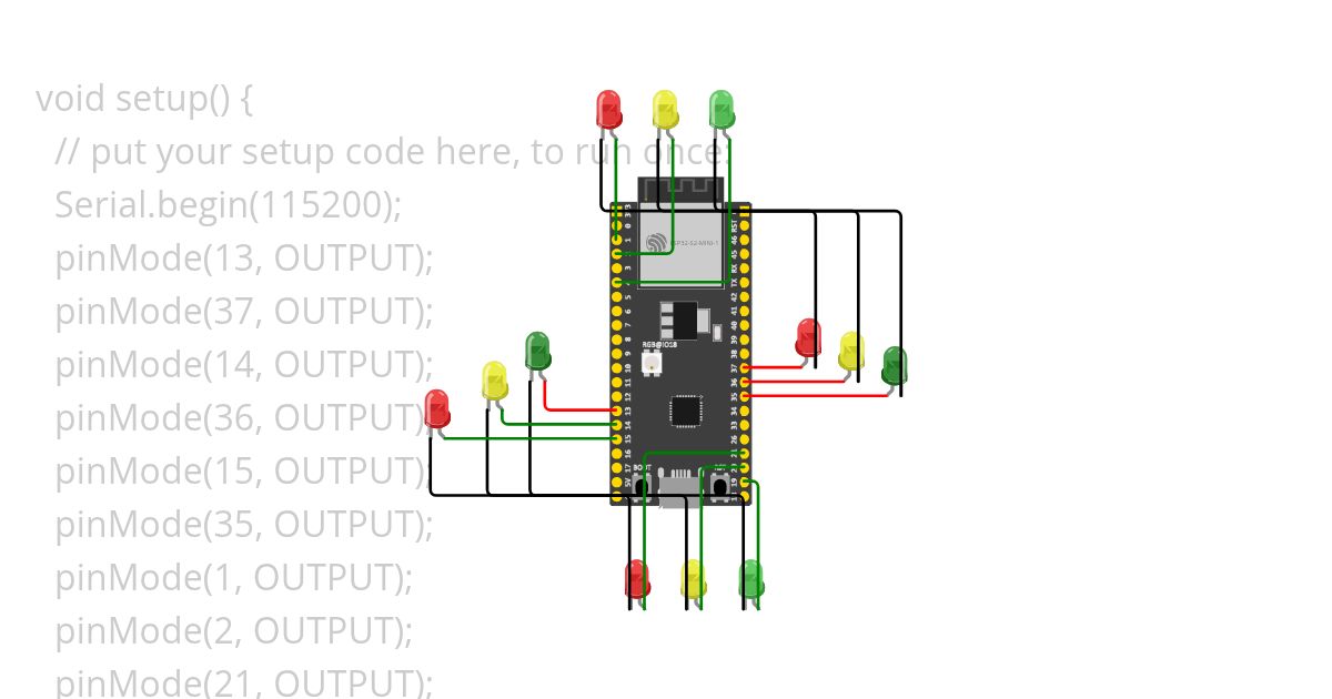 4 WAY TRAFFIC SIGNAL  simulation
