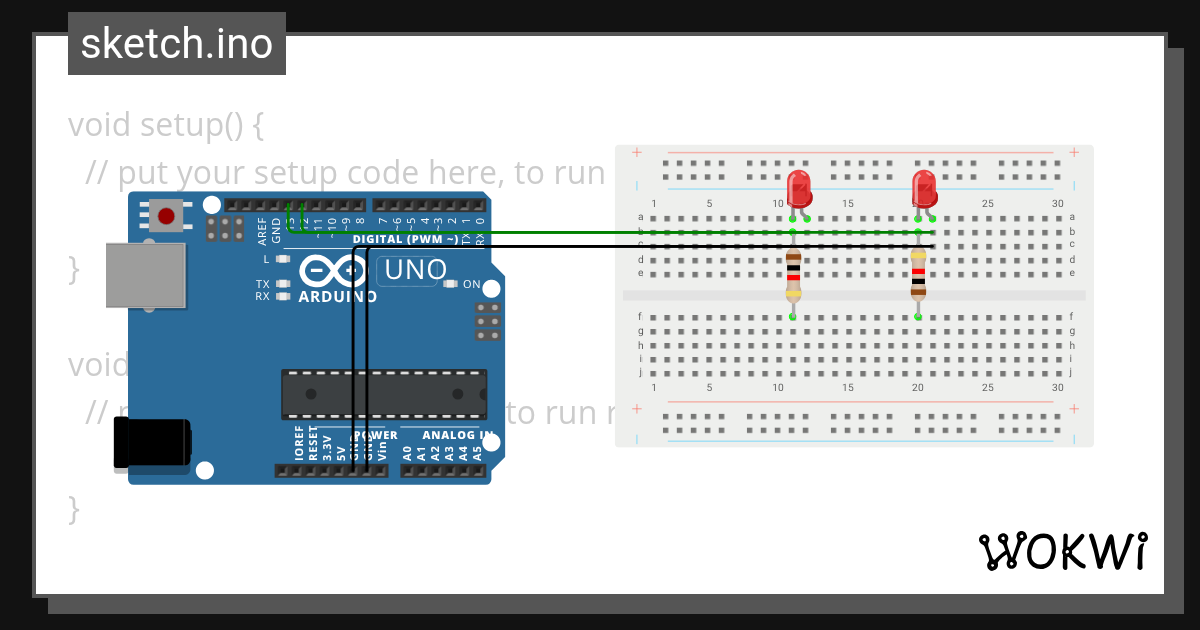 VAANYA FIRST ARDUINO UNO PROJECT - Wokwi ESP32, STM32, Arduino Simulator