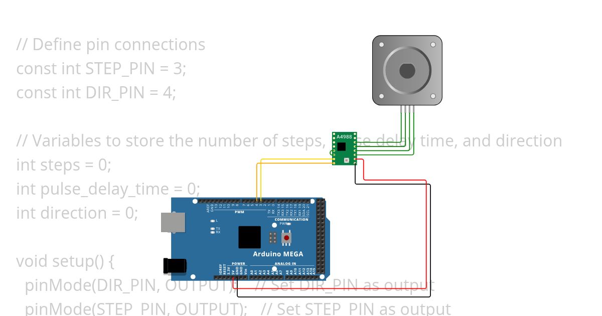 Bipolar Motor + A4988 Driver - Speed simulation