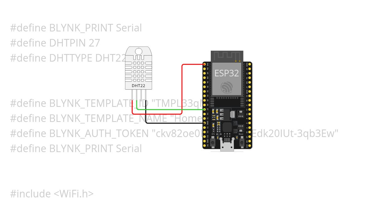 DHT-ESP32 simulation