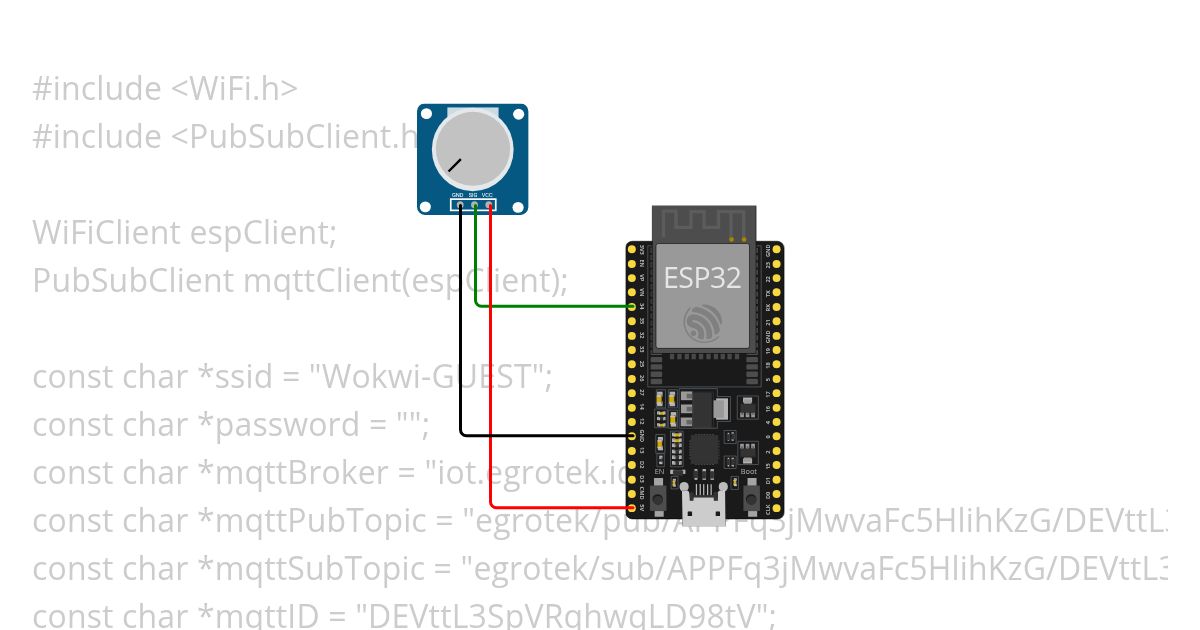 ESP32 Potensio MQTT simulation
