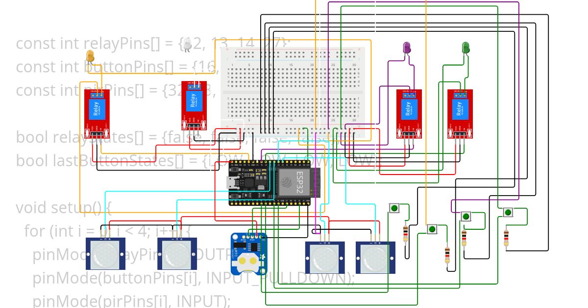 SMART HOME LIGHTING SYSTEM WITH ESP32   AND SMARTPHONE CONTROL Copy 3 simulation