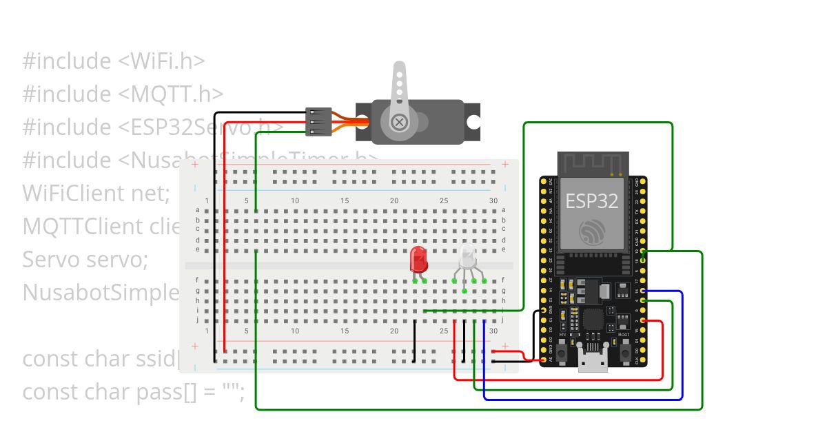 Menggunakan Library Nusabot Simple Timer simulation