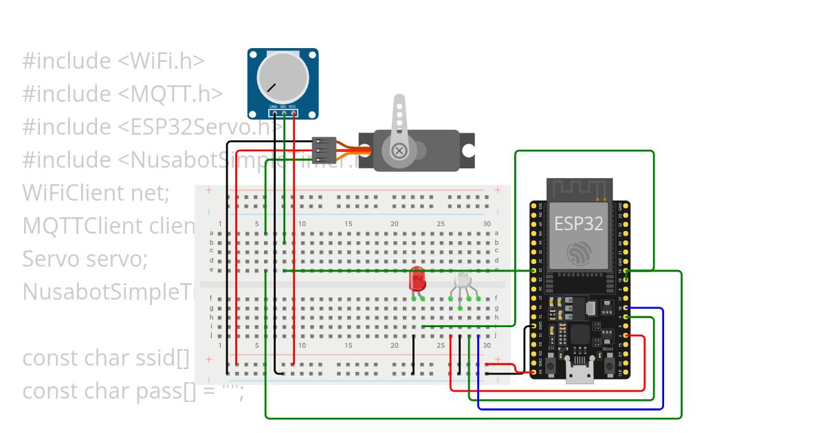Publish Data Potentiometer simulation
