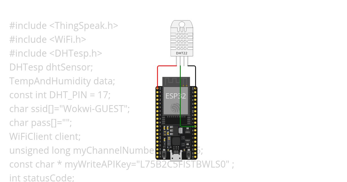 dht wifi iot code simulation