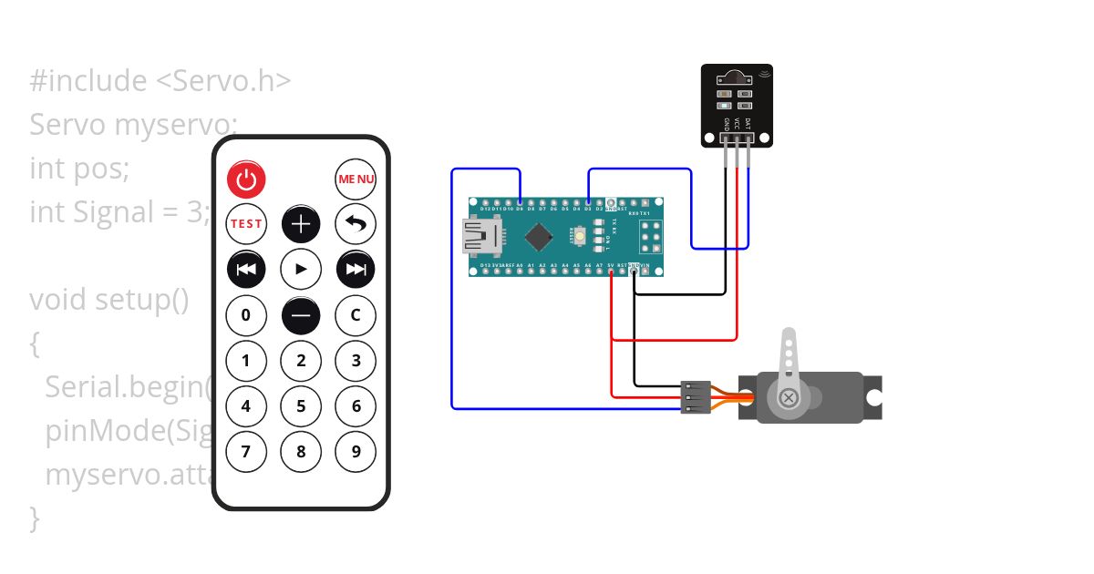 IR sensor motor simulation