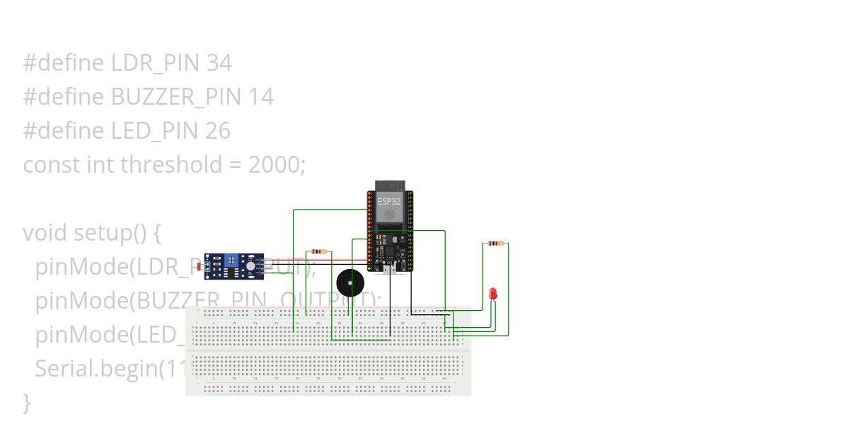 LDR&Buzzer simulation