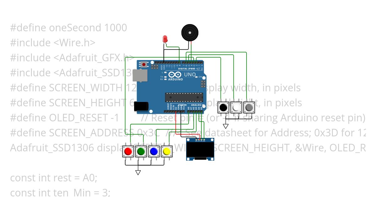 Timer 6 buttons simulation