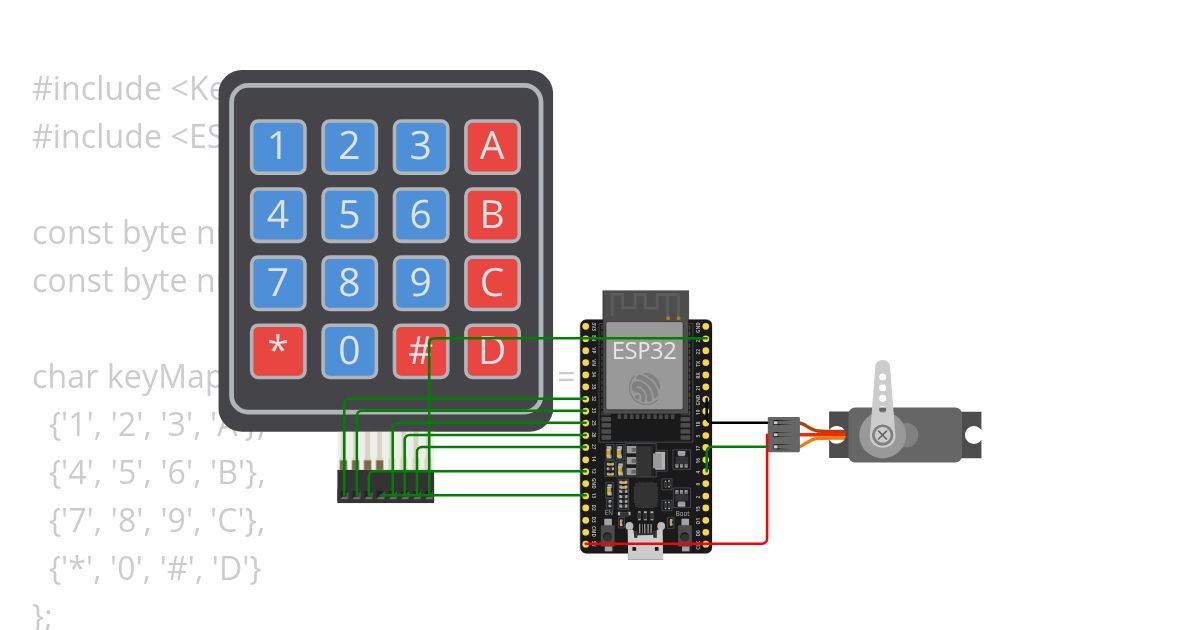 connect servo-keypad simulation
