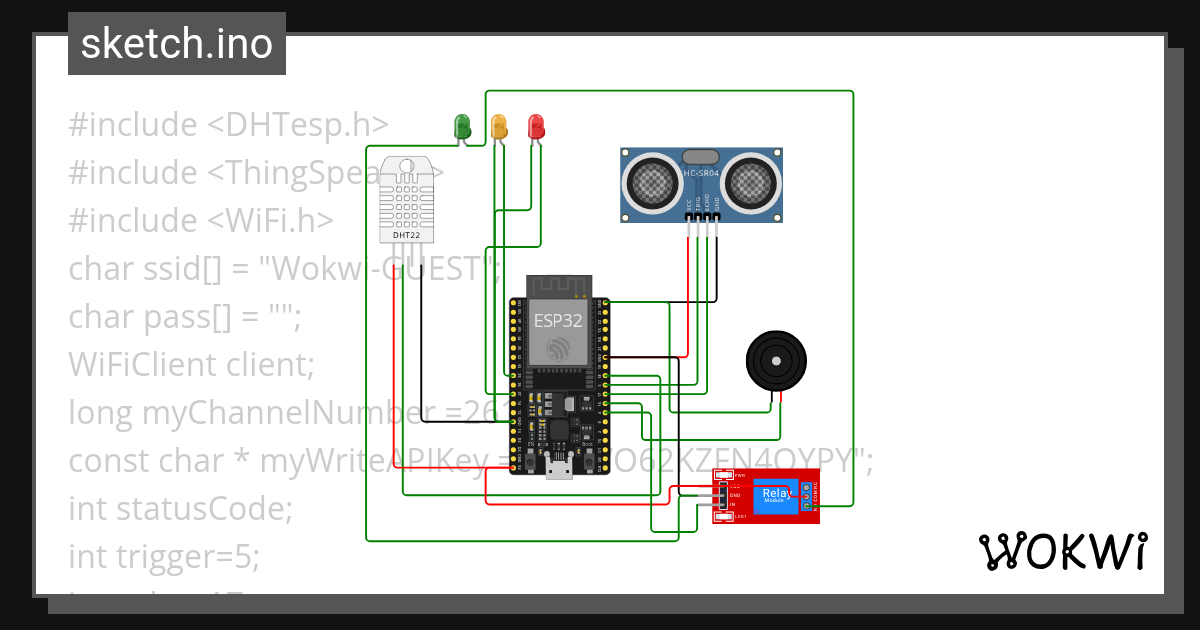Relay module - Wokwi ESP32, STM32, Arduino Simulator