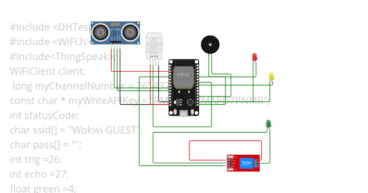DHT22 USING RELAY  simulation