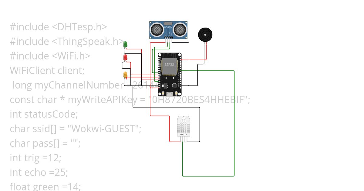 DHT22 WITH BUZER simulation