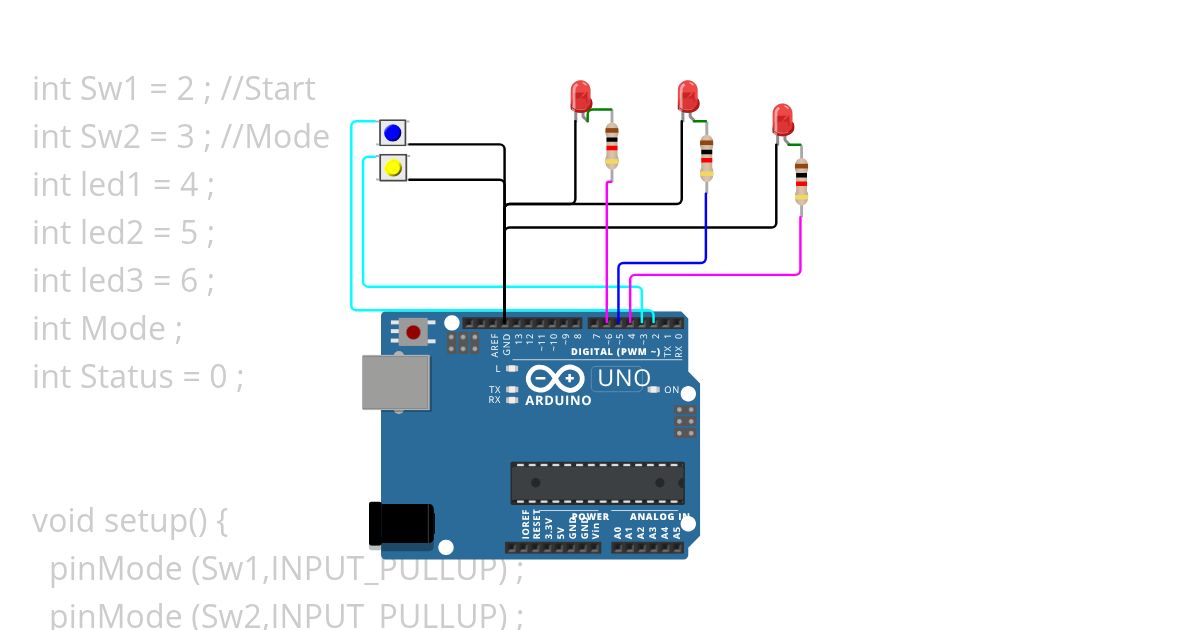 led_กดติดปล่อยดับ simulation