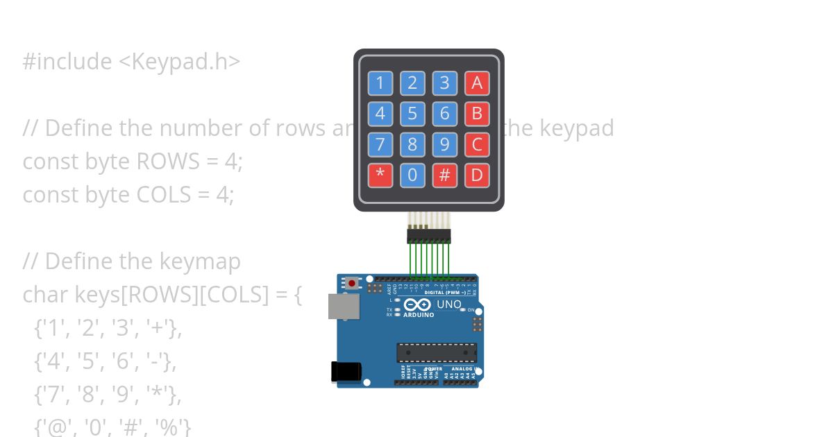 Keypad 4*4 matrix simulation