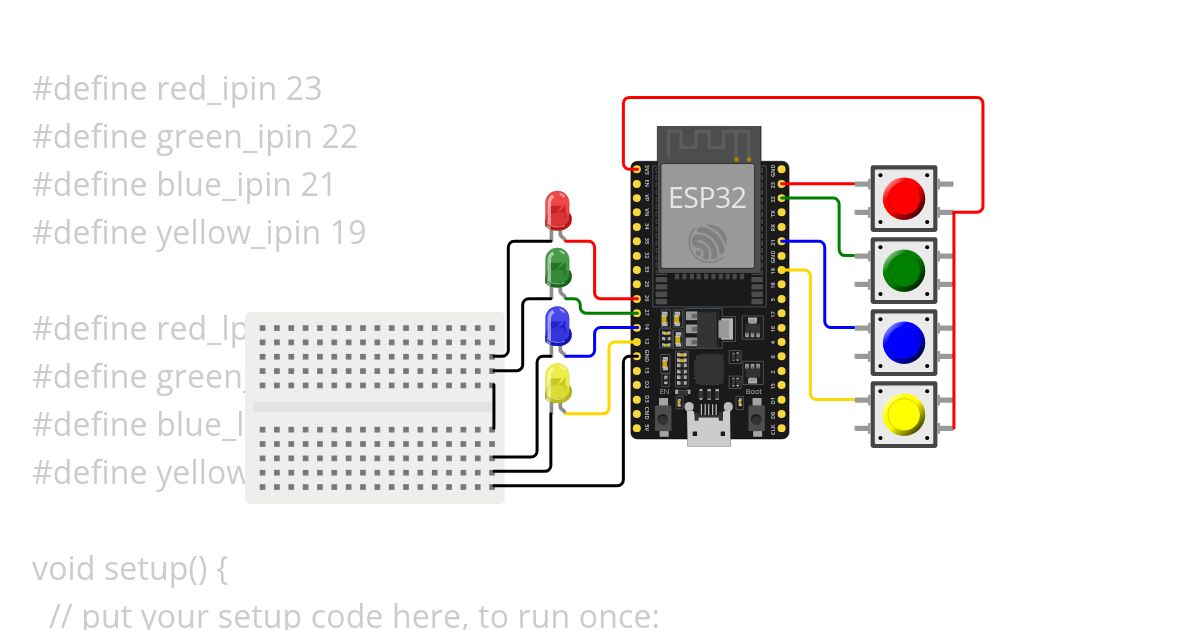 led controlling using push button simulation