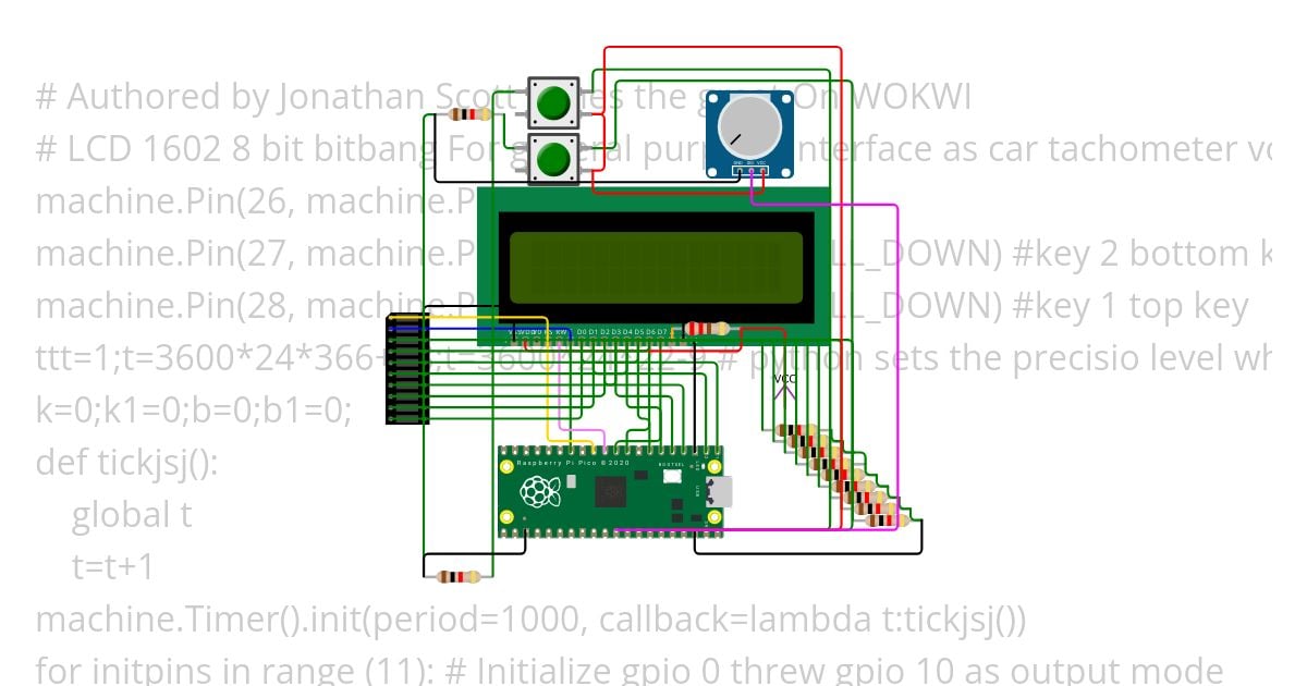 LCD 1602 Peco Pie Python no monitor for postarity proof of original work Copy (2) simulation