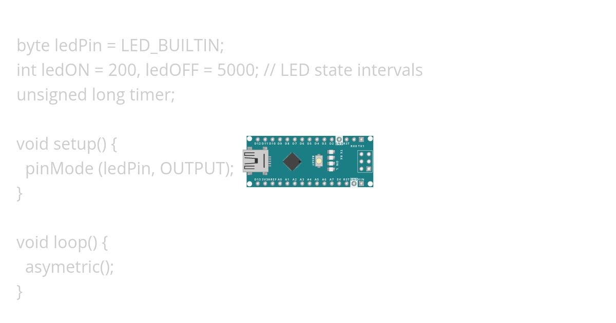 blinkWithoutDelay simulation