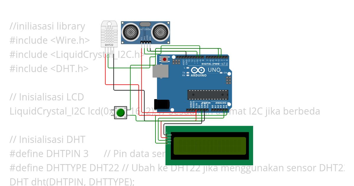 switch display lcd 16.2 i2c simulation