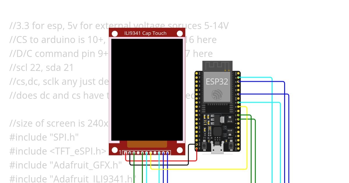 first esp32 project - touch cubes simulation