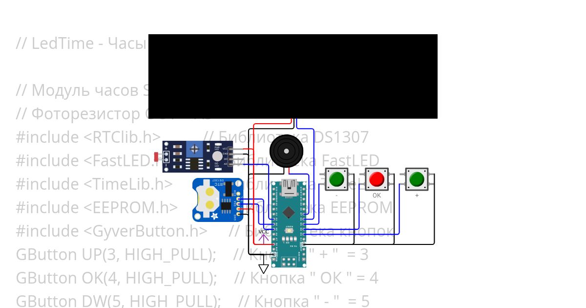 LedTime DS1307 simulation