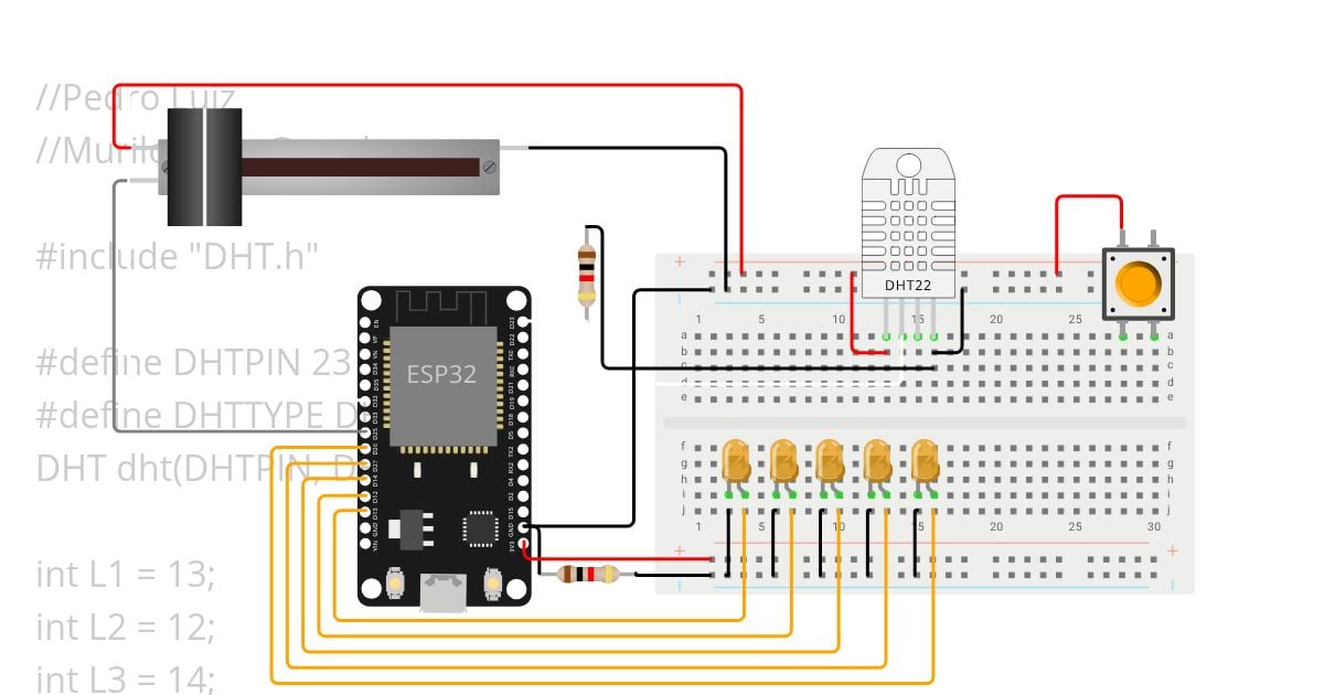 Sensor de Temperatura e Regulável simulation
